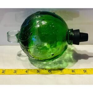 Par-A-Sol Hand Blown Glass Globe Green Hummingbird Feeder 8” x 6” Garden summer